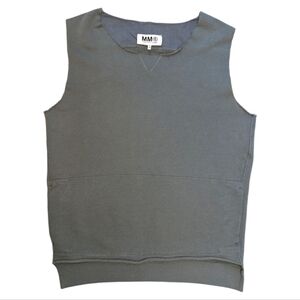 MM6 Maison Martin Margiela Gray Sleeveless CutOff Look Sweatshirt Mens Small Men
